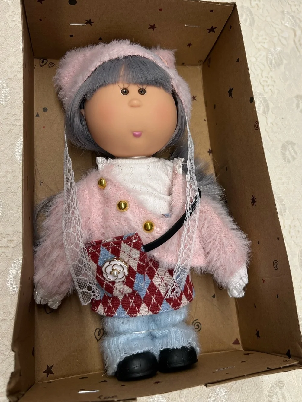New, 8” Mia Potato Doll with Plush Outfit and Hat